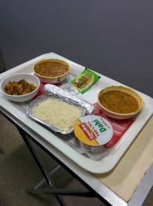 A Typical Veg. Lunch/Dinner on the Rajdhani 1A